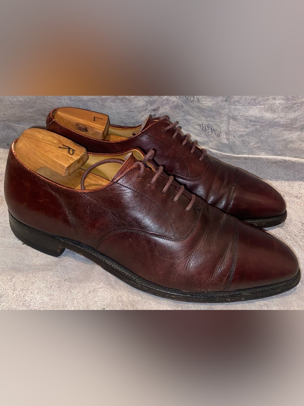 Church’s Cheaney Brown Oxblood Hand Lasted Derby Oxford Dress Shoes 9 England